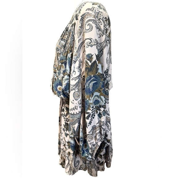 Free People | High Plains Paisley Boho Ballon Sleeve Mini Dress (S) - Picture 4 of 7